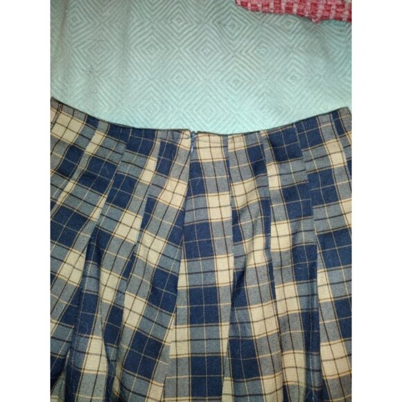 Forever 21 skater skirt brown plaid size S - Picture 6 of 6